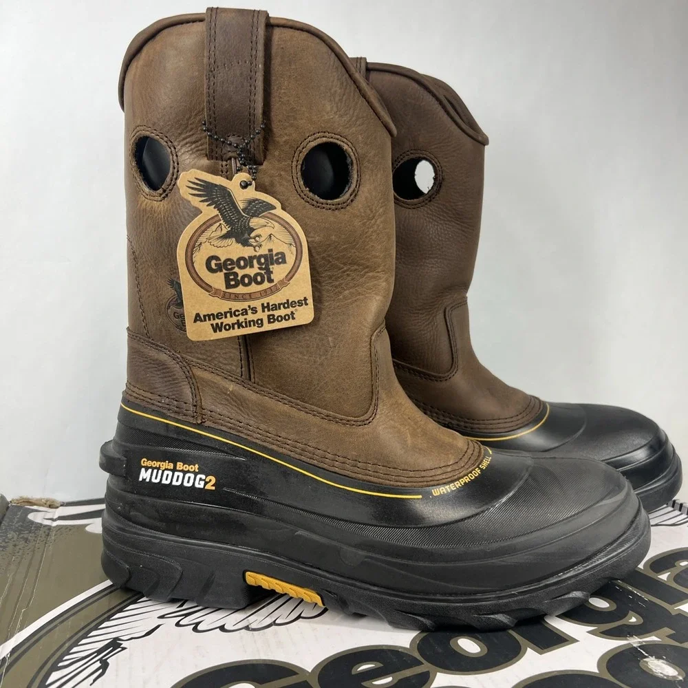 Georgia Boot Muddog G2 GB00229TS Men's Size 11M Waterproof Pull-On Boots NIB